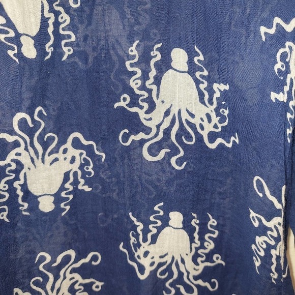 Rock Flower Paper Blue and White Casual Top/Swimsuit Coverup - Picture 8 of 8